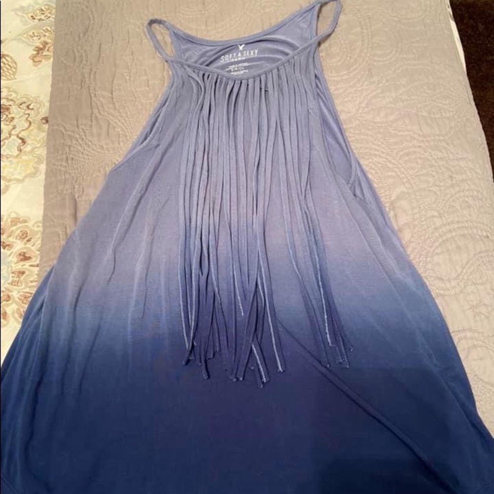 American Eagle Fringe Ombré Tank